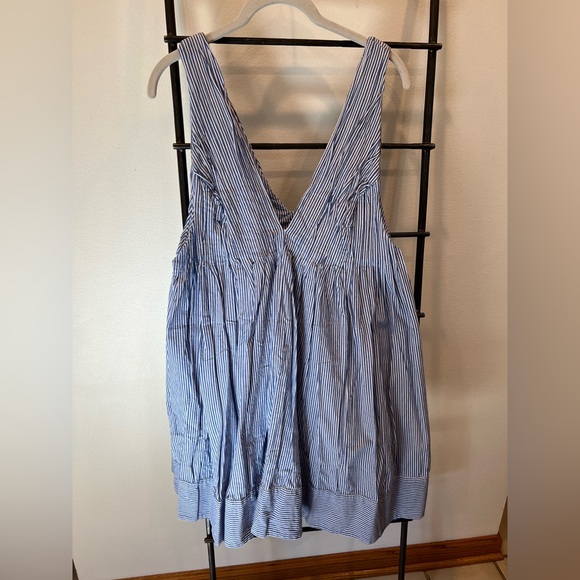 Free People Dresses & Skirts - Free People Blue and White Striped Sleeveless Dress